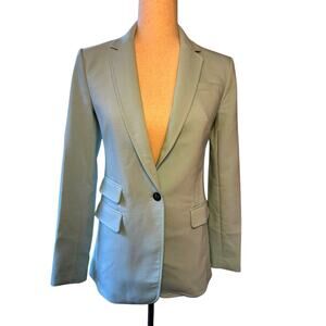 Banana Republic Light Blue Blazer Long and Lean Women Deep V Size 0 Office City